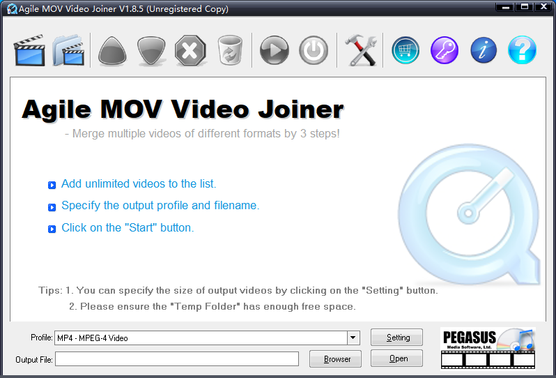 Agile MOV Video Joiner V1.8.5 英文安装版