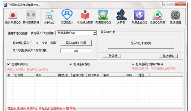飞讯QQ综合数据采集器 V8.0 官方安装版