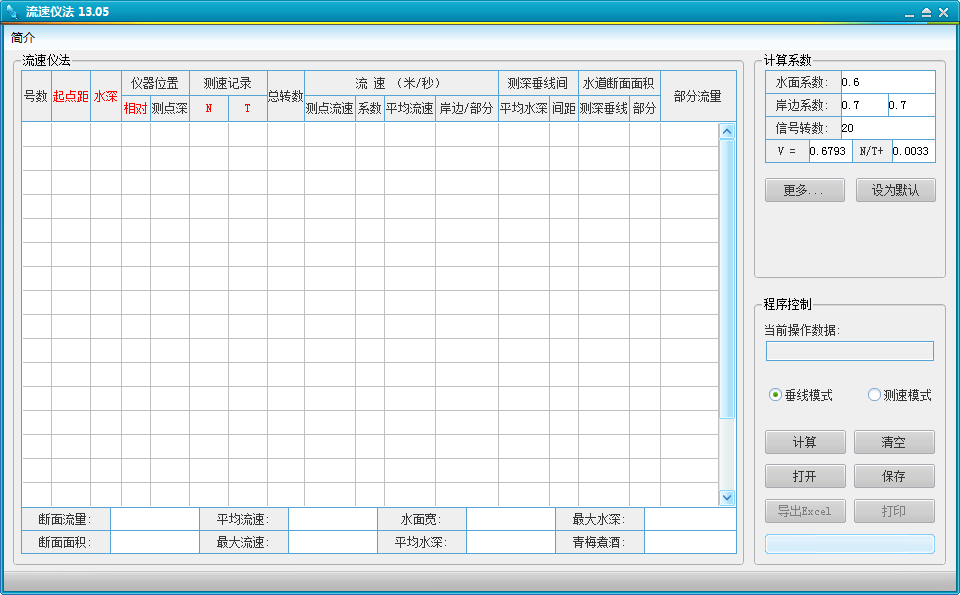 流速仪法 V13.05 绿色版