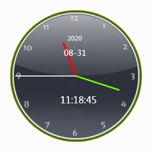 复古表盘时钟 V1.0 绿色版