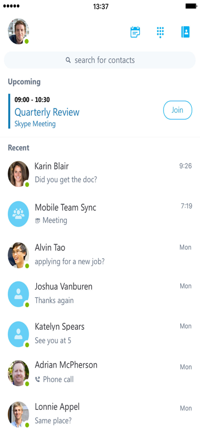 skype安卓版 V7.37.99.40